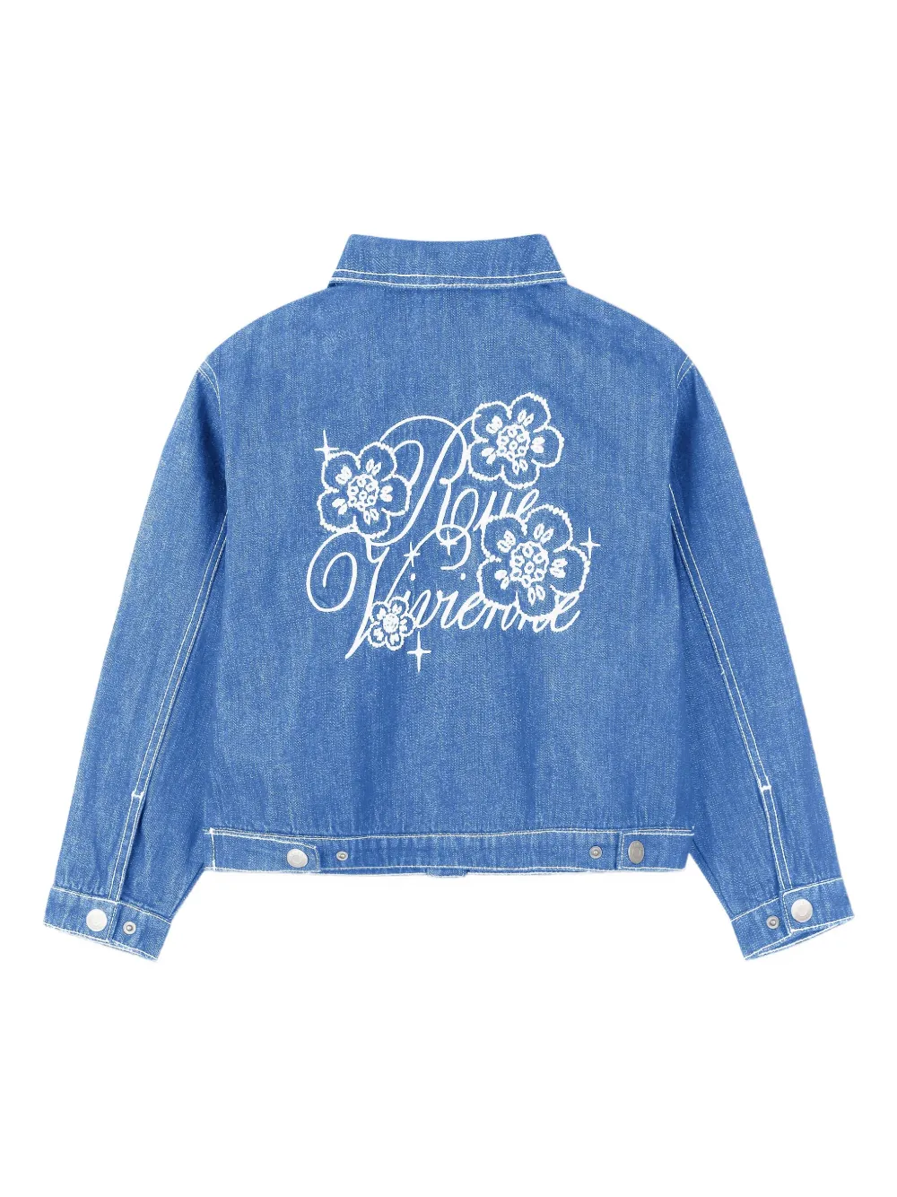 Джинсовая куртка с цветочной вышивкой Kenzo Kids — фото 2