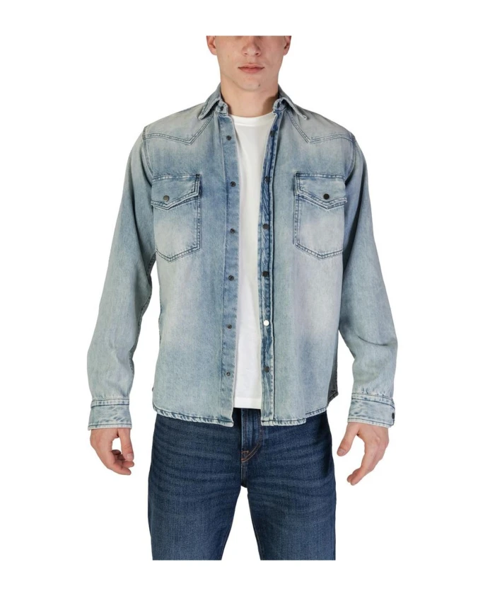 

Джинсовая рубашка с длинными рукавами Hugo, синий