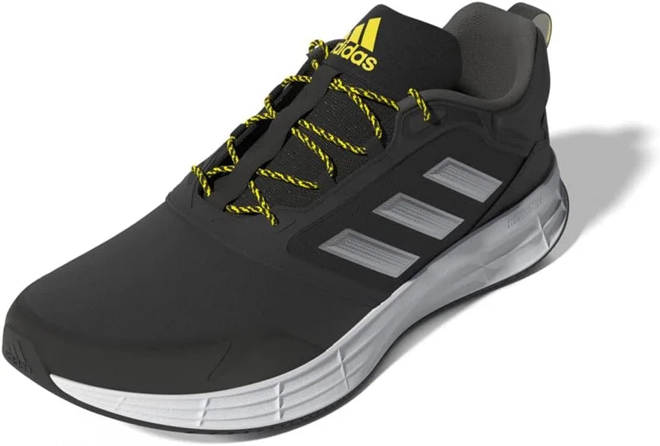 Мужские беговые кроссовки Adidas Duramo Protect, Carbon Matte Silver Beam Yellow — фото 4