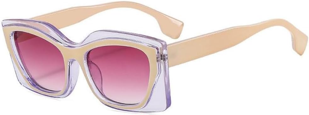 

Модные двухцветные солнцезащитные очки 2027 года для женщин и мужчин, винтажная оправа с леопардовым принтом, прозрачные очки с защитой от УФ-излучения UV400 MTZJH, White Grey Pink