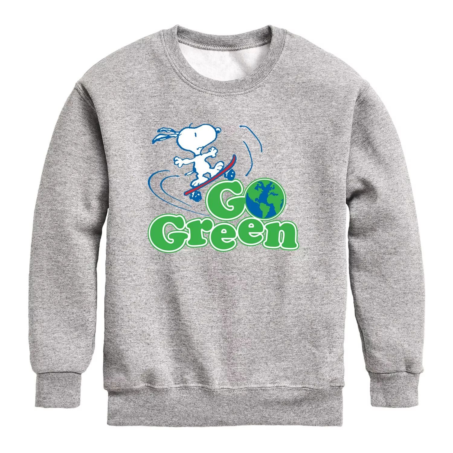 

Зеленый флисовый свитшот с рисунком Peanuts Snoopy Go для мальчиков 8–20 лет Licensed Character