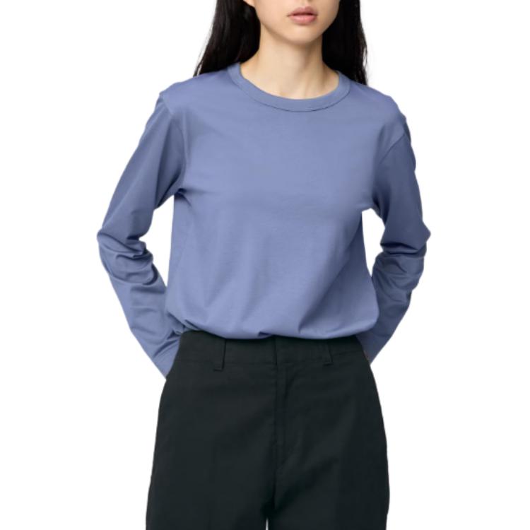 

Лонгслив Uniqlo Supima Cotton, 63 синий