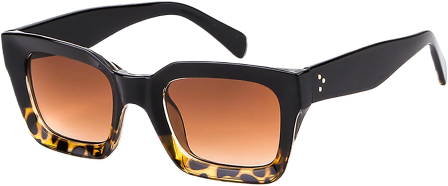 

Солнцезащитные очки с защитой UV400 | Увеличенная оправа с заклепками, градиентный цвет | для женщин и мужчин, для занятий спортом на открытом воздухе и вождения DSVIGF, 04