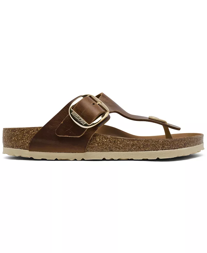 Женские сандалии Gizeh Big Buckle из промасленной кожи от Finish Line Birkenstock, коричневый — фото 3