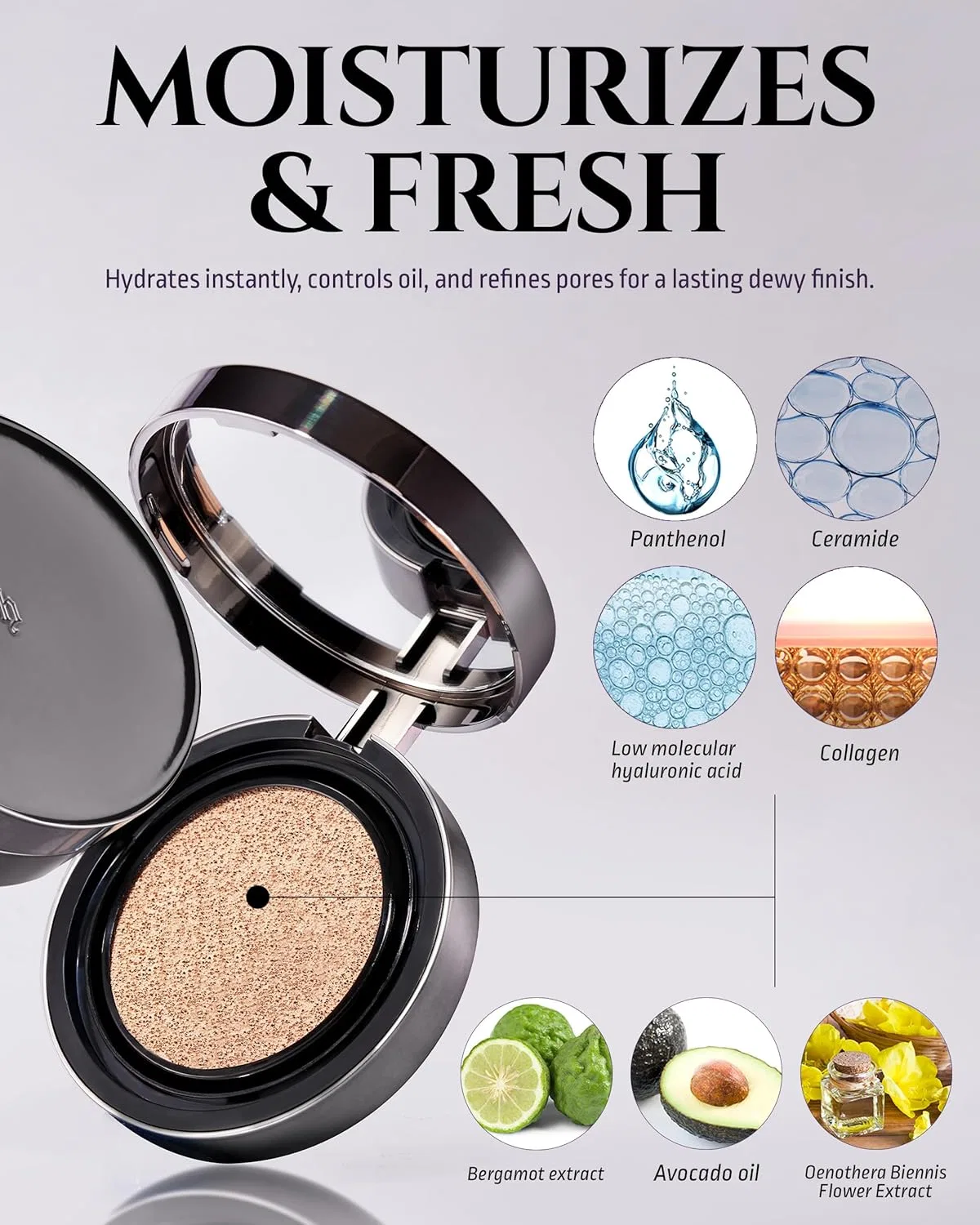 Тональное средство H Hevvy Hevvy Makeup Gleaming Skin Cushion H1 No. 21 Light Beige, 10 г — фото 4