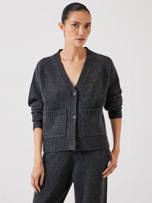 

Кардиган из чистой шерсти мериноса daisy HUSH, цвет Charcoal Grey Marl