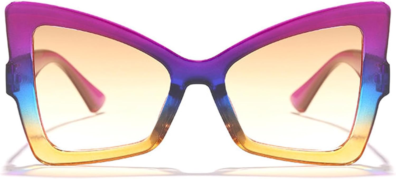 

Солнцезащитные очки Helena Fashion Cat Eye Butterfly Sunglasses UV400 для женщин, увеличенного размера, современные, для активного отдыха и путешествий, многоугольные очки, C3