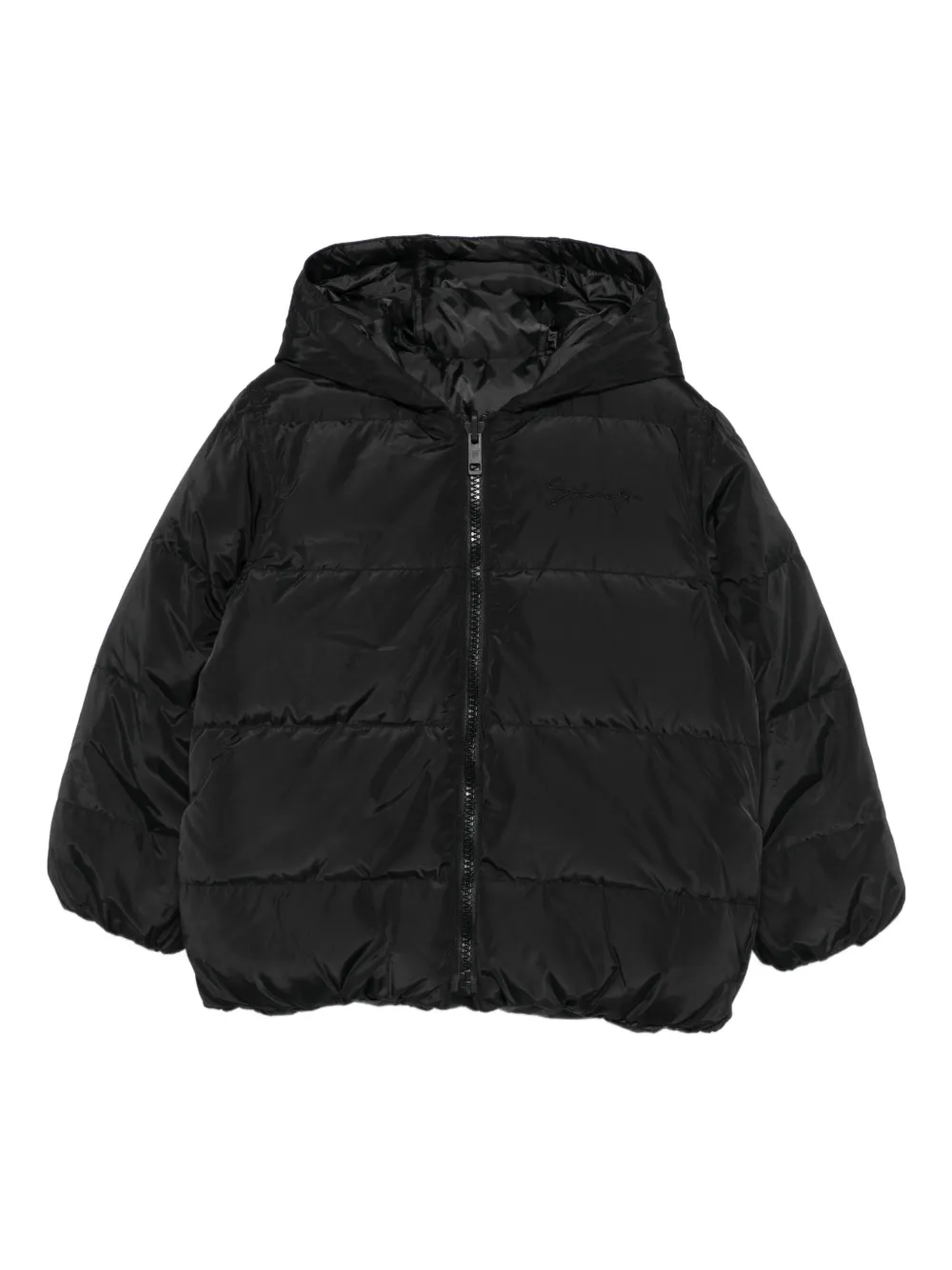

Стеганая куртка с капюшоном Givenchy Kids, черный
