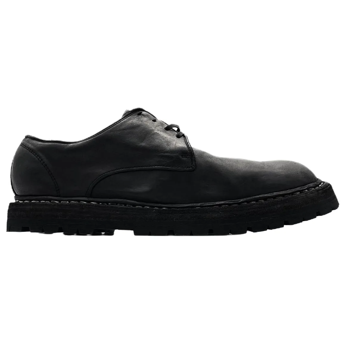 GUIDI Кожаные повседневные туфли 9920VN из конской кожи мужские черные — фото 3