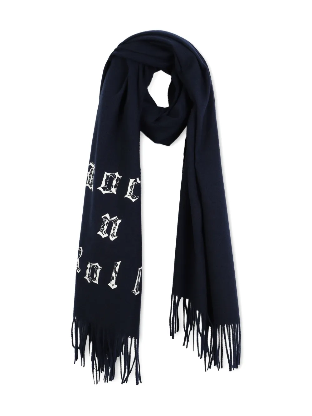 

Шарф с бахромой и принтом Zadig & Voltaire Kids, черный