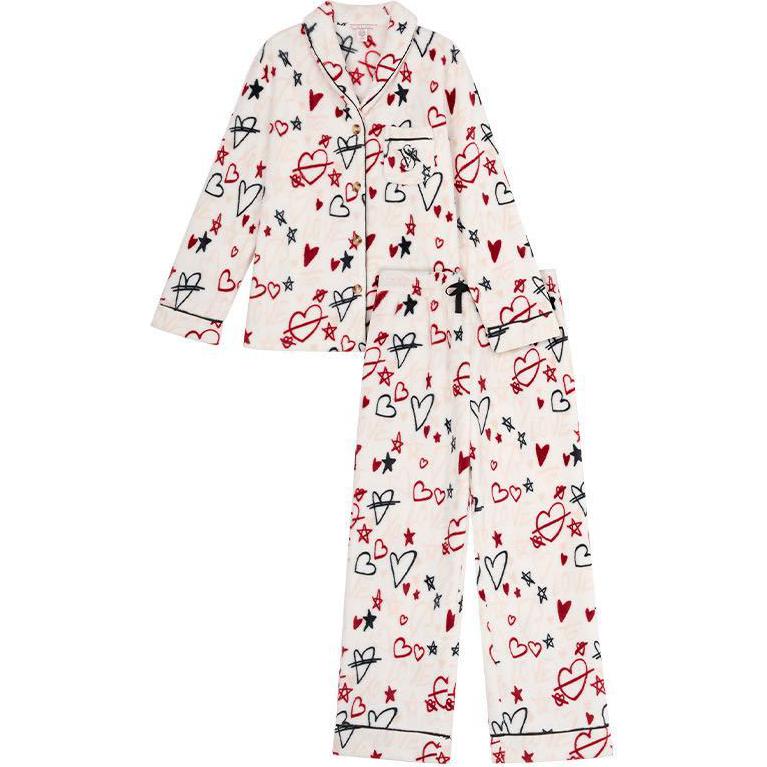 

Victoria's Secret Пижамный комплект Plumping Soft And Fitting Warmth Instantly женский red graffiti