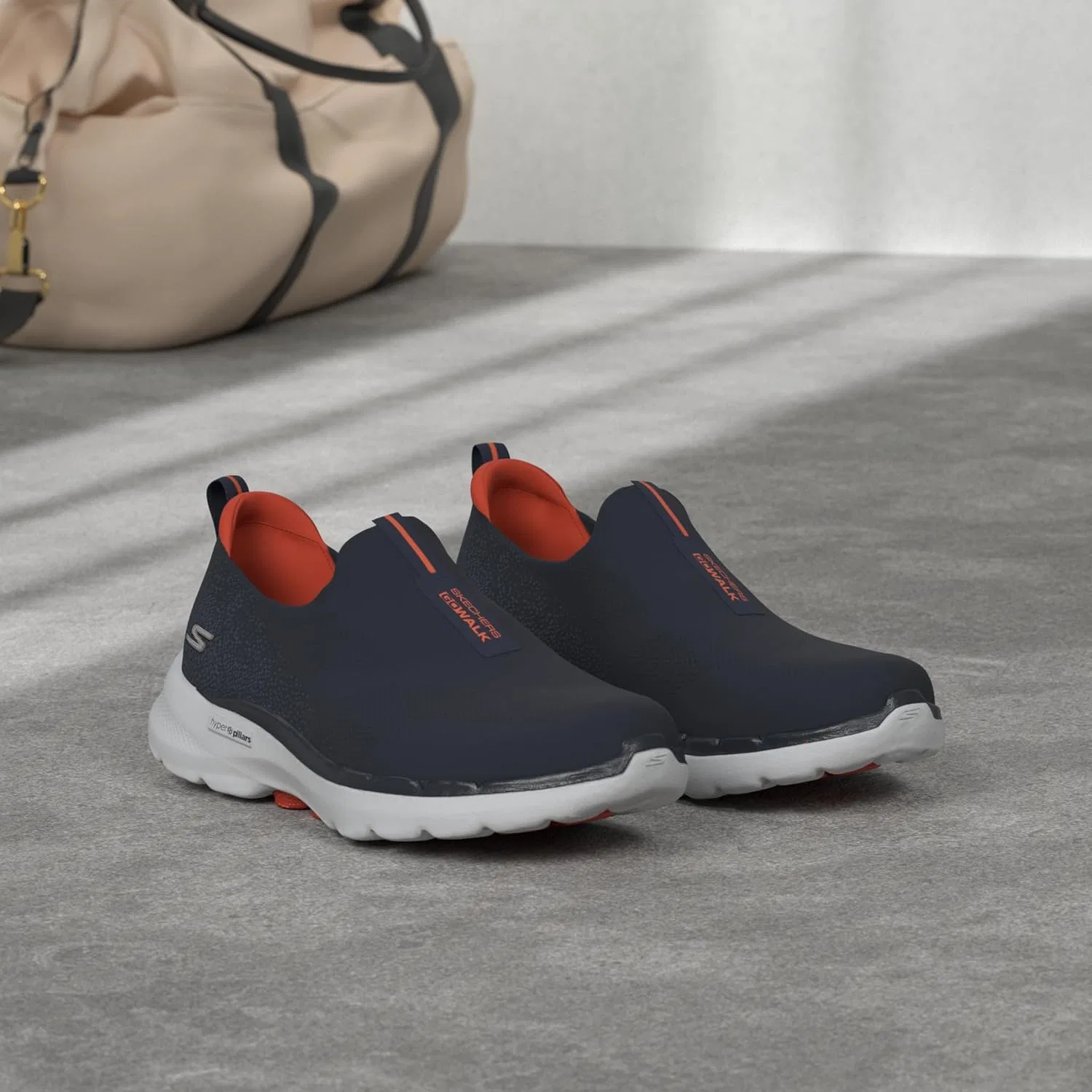 Мужские прогулочные кроссовки Skechers Go Walk Outdoor Andes, темно-синие — фото 3