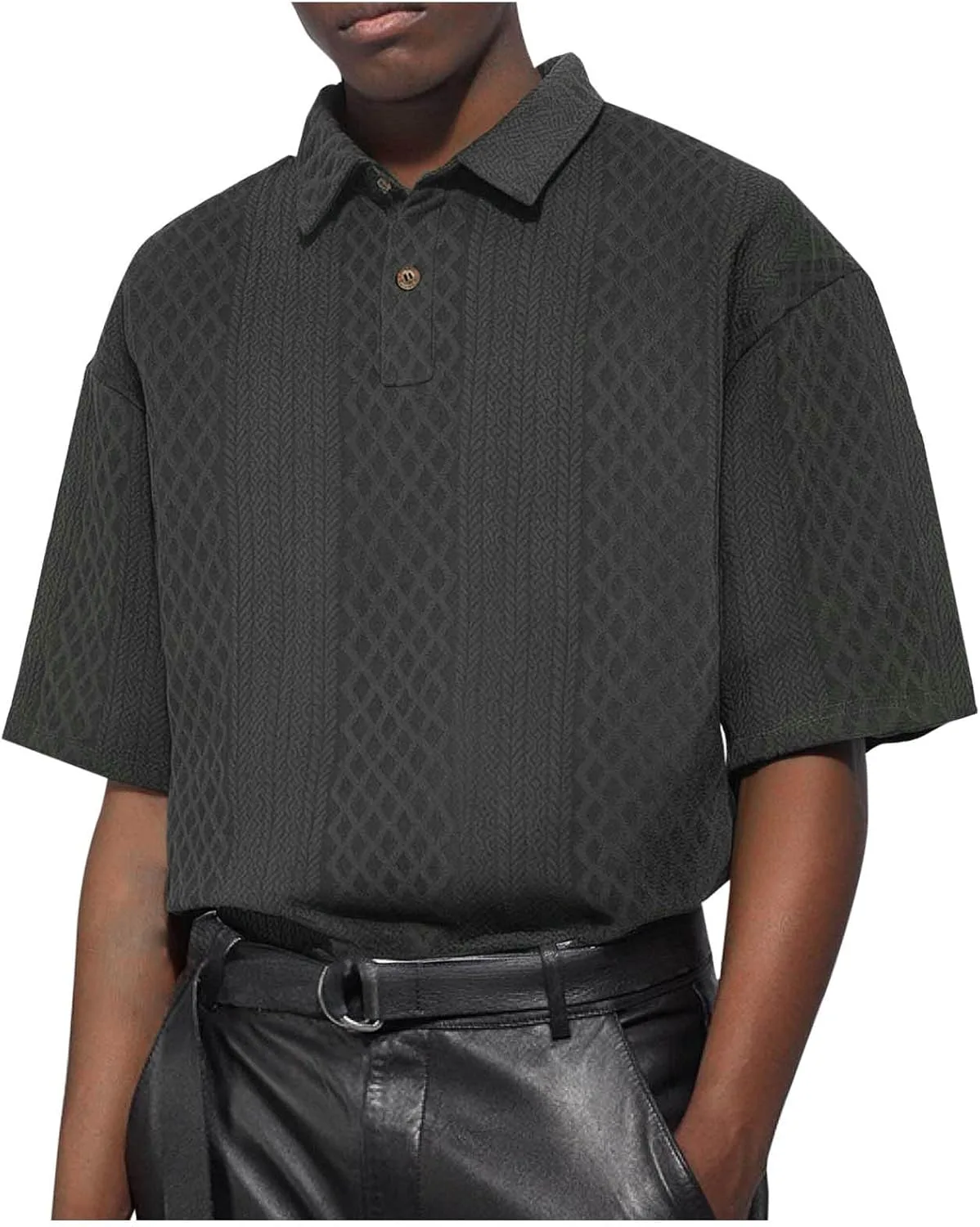 

Мужская футболка Cambkatl с воротником-стойкой, джерси, короткий рукав