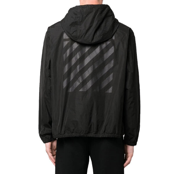 Куртка Men's OFF-WHITE FW22 Back Classic Logo Printing Hooded Jacket Ordinary Version Black, черный — фото 3