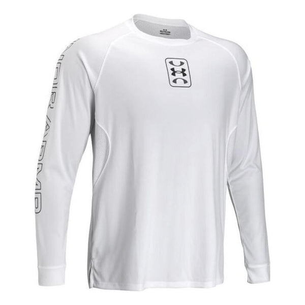 

Свитер zone shooting shirt 'white black' Under Armour, белый