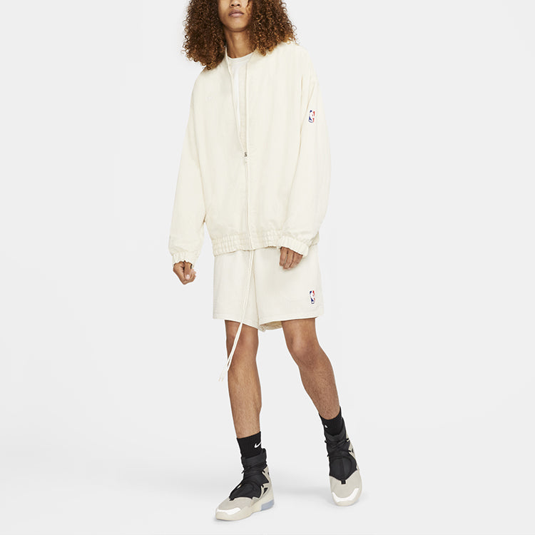 Куртка Nike x Fear of God Crossover Solid Color Basketball Sports Jacket Beige Creamy CU4694-271, кремовый — фото 4