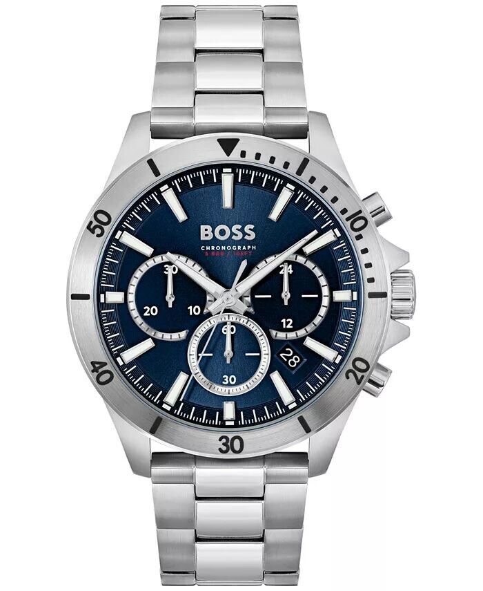 

Мужские часы-хронограф Troper с браслетом из нержавеющей стали, 45 мм Hugo Boss