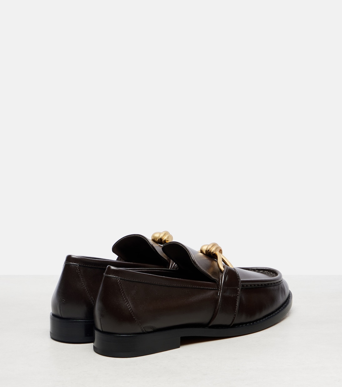 Кожаные мокасины Astaire Knot Bottega Veneta, Fondant — фото 2