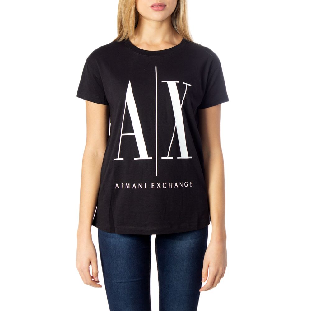

Черные хлопковые топ и футболка Armani Exchange