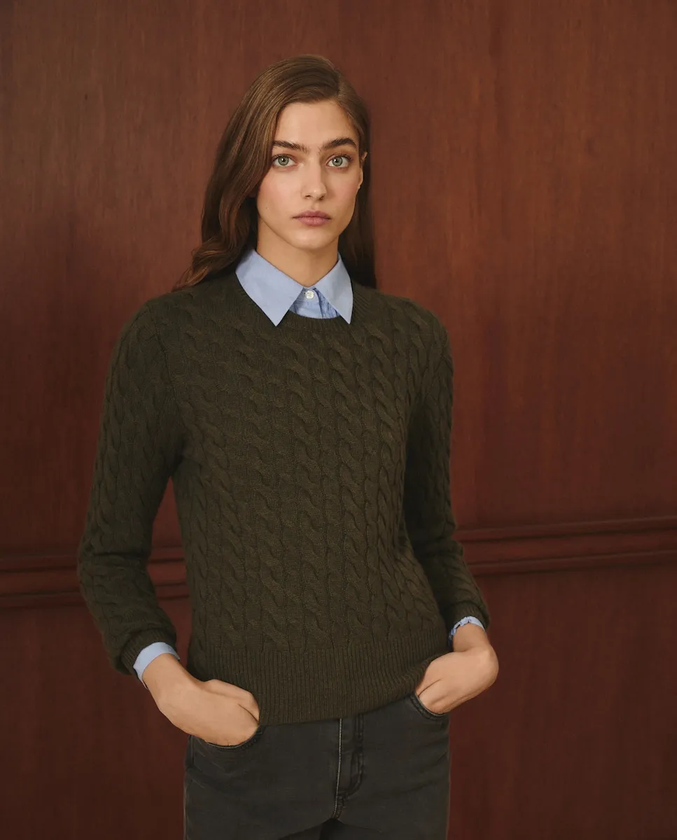 

Женский однотонный свитер с длинным рукавом Lloyd's, хаки