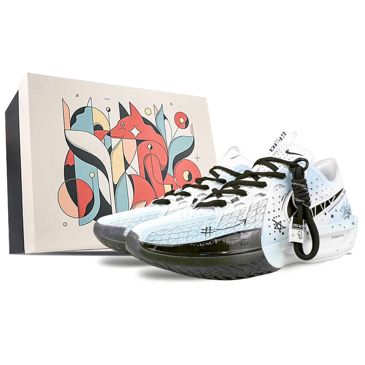 Nike Air Zoom G.T. Cut 3 Износостойкие противоскользящие низкие баскетбольные кроссовки Unisex Белый