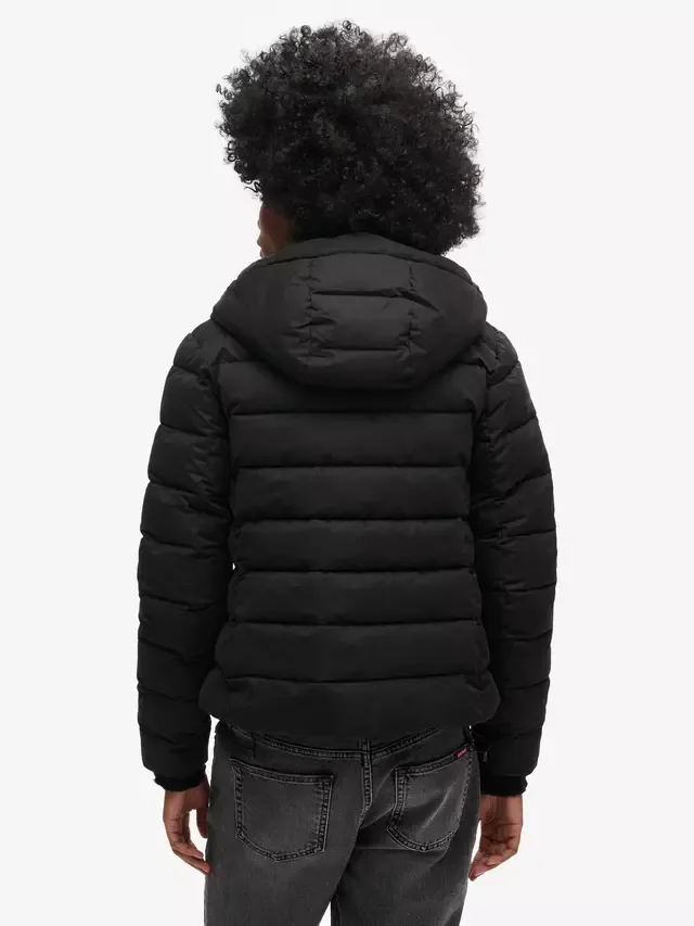 Утепленная куртка из микрофибры, черная Superdry — фото 2