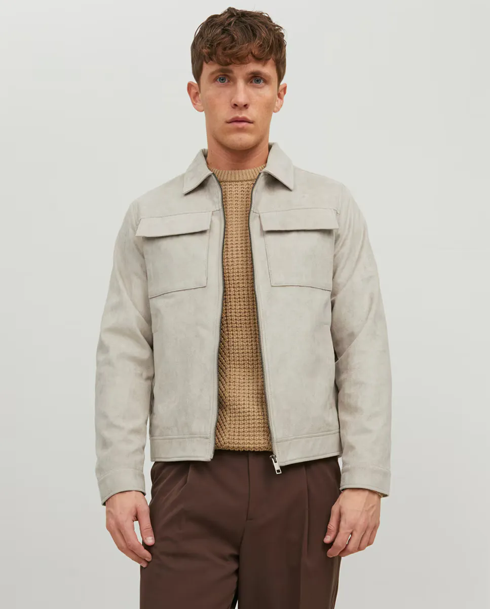 

Мужская косуха с эффектом кожи Jack & Jones, бежевый