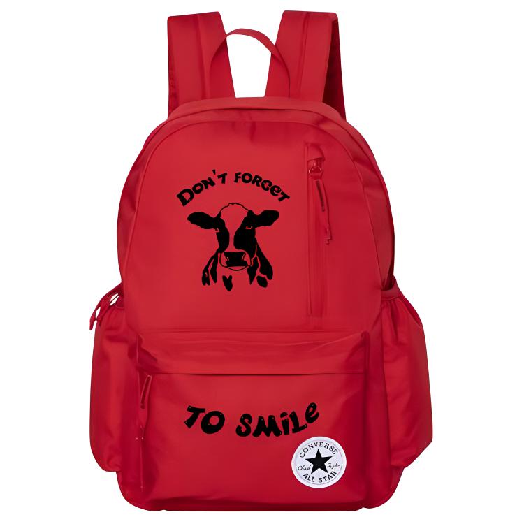 

Converse Полиэстеровый рюкзак средний размер унисекс красный, Black Cow