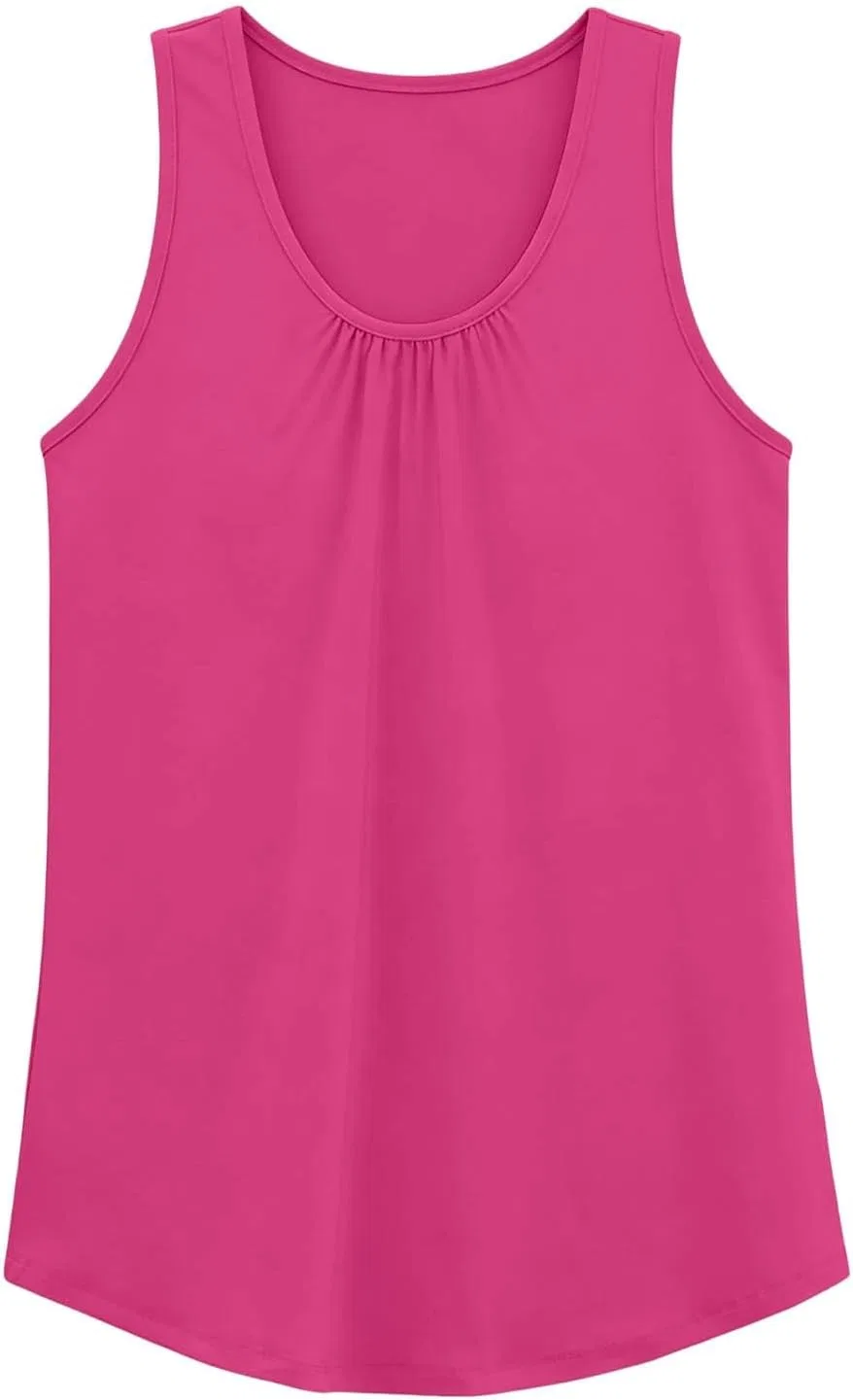 Женский топ для тренировок Racerback, свободный крой, Hot Pink — фото 2