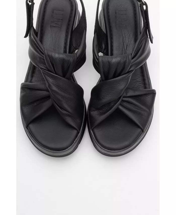 Кожаные сандалии Oara (Женские) Forever & Always Shoes, черный — фото 4