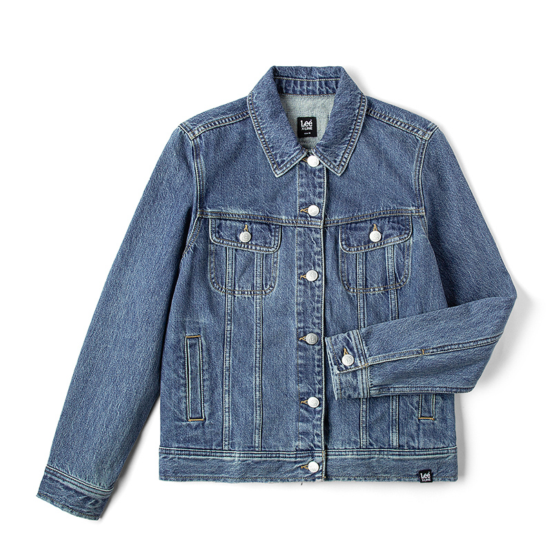 

Lee Винтажная джинсовая куртка женская среднего синего оттенка, Vintage Medium Blue
