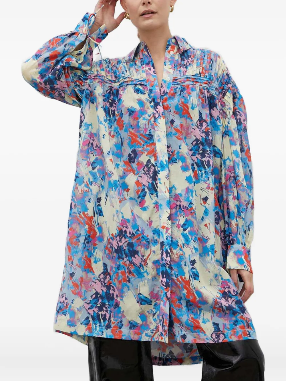 

Платье миди с абстрактным принтом Day Birger Et Mikkelsen, синий