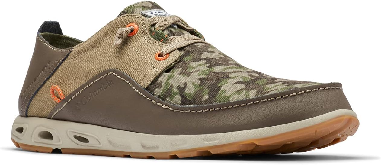 

Columbia Men's Bahama Vent Relaxed Laced Boat Shoe, Pebble/Heatwave
