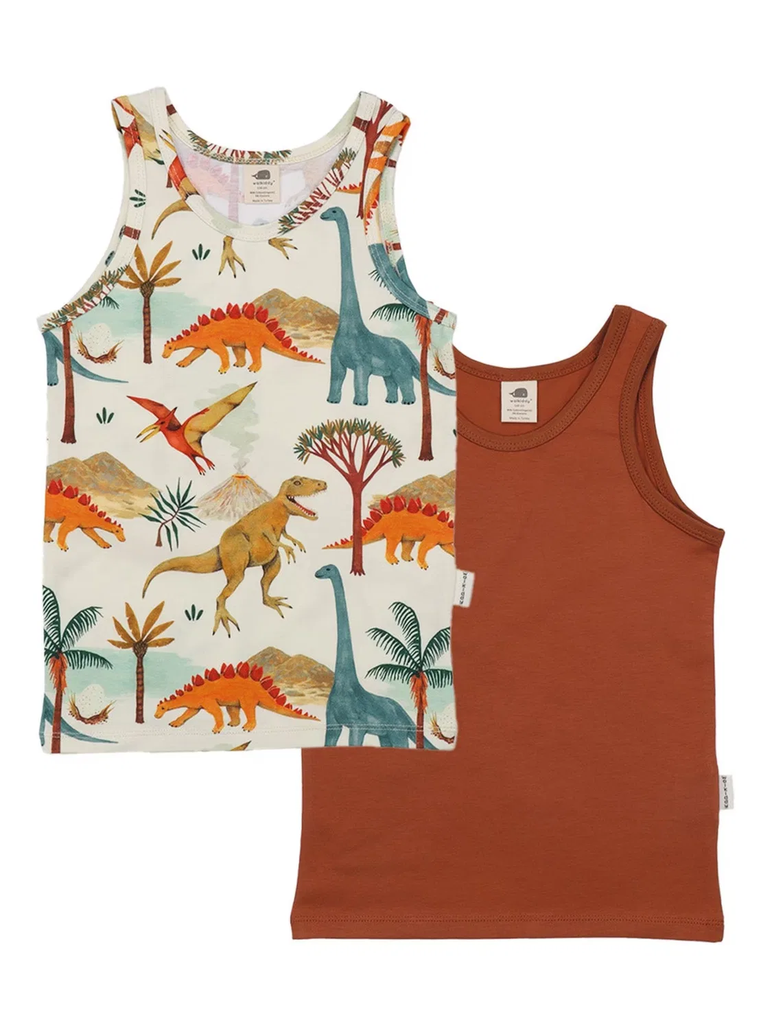 Футболка-майка 'Walkiddy - Dinasaur World Undershirt' Walkiddy, Brown