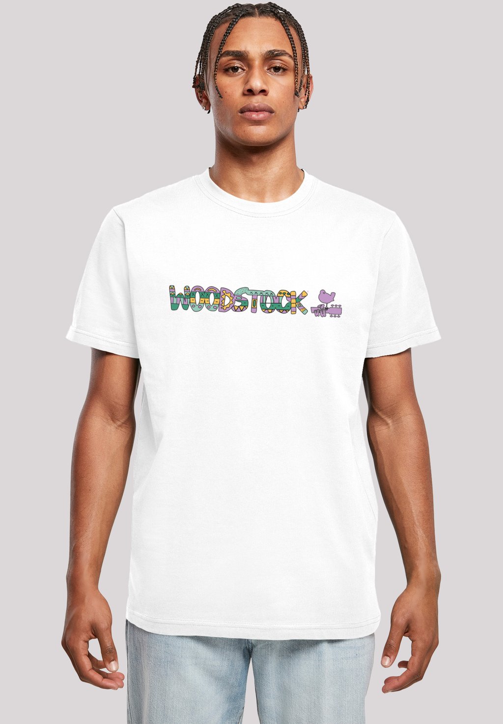 

Футболка с принтом WOODSTOCK AZTEC LOGO F4NT4STIC, белый