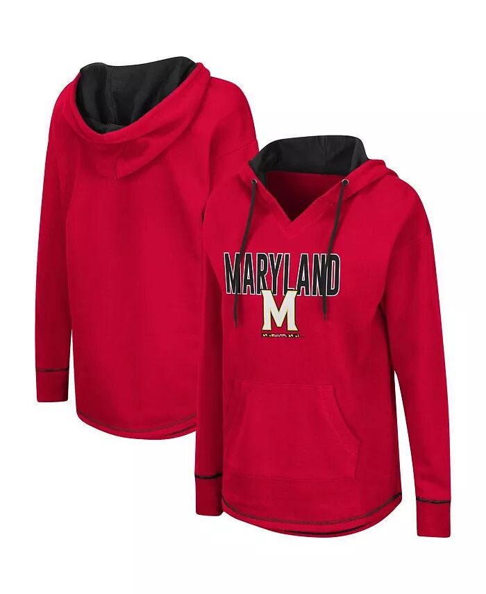 

Женская красная толстовка Maryland Terrapins с капюшоном Colosseum