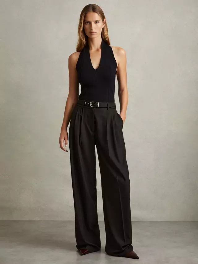 

Брюки Reiss Freja Wide Leg, черный