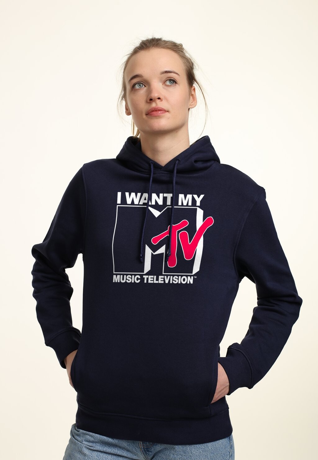 

Толстовка с капюшоном MTV WANT LOGO Henry Tiger, темно-синий