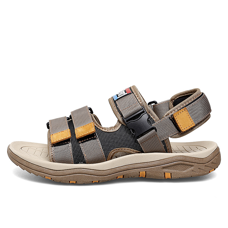 

LEXON Пляжные сандалии мужские чёрные/хаки, цвет Khaki