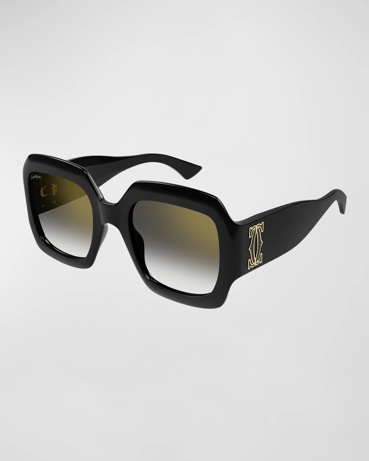 

Квадратные солнцезащитные очки из ацетата монограммы Cartier, цвет Black