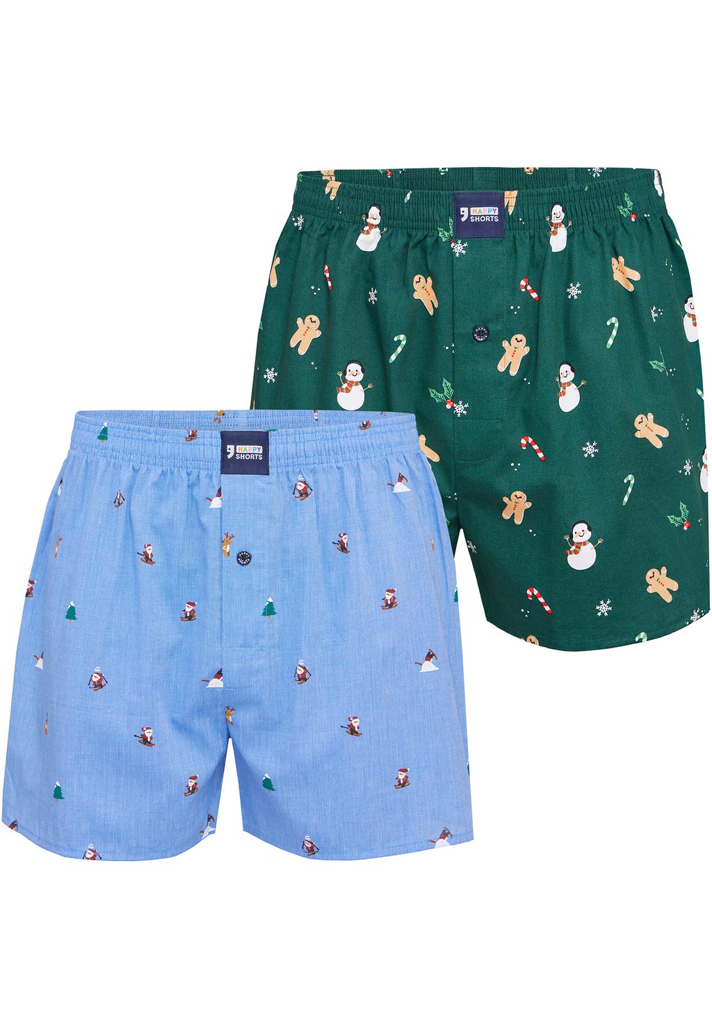 

Боксеры 2-PACK XMAS Happy Shorts, зеленый