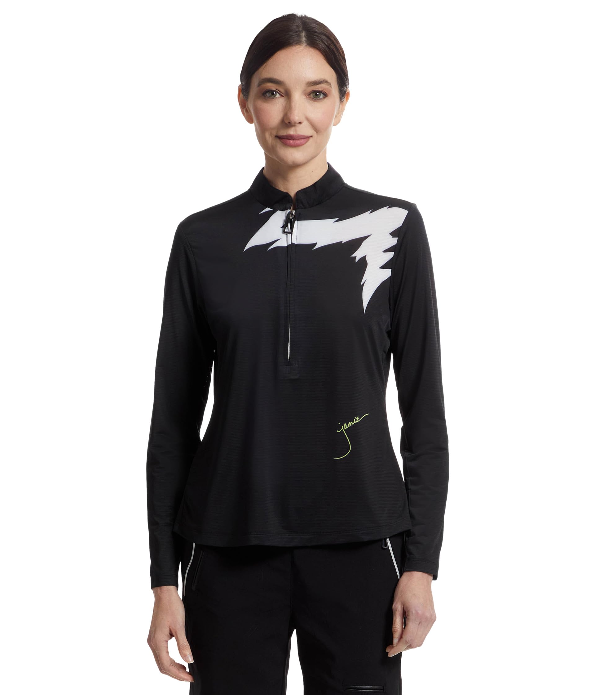 

Топ Jamie Sadock Sunsense Lightning Print Long, черный