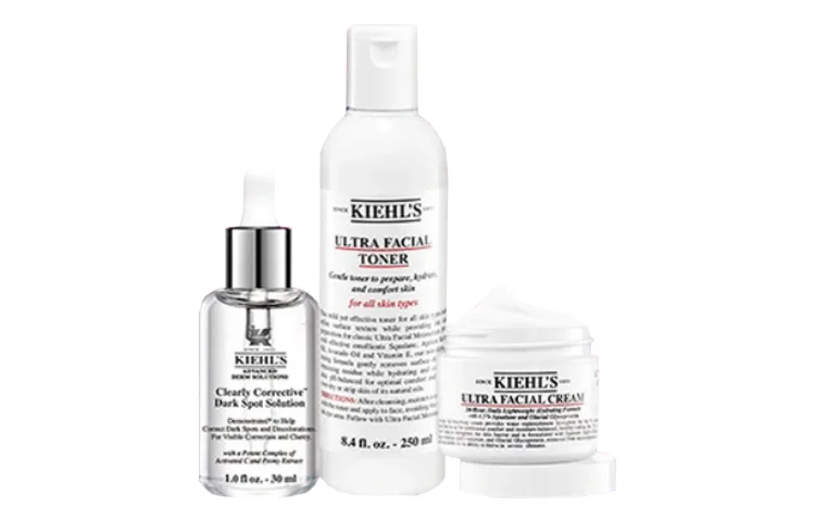 Kiehl's Набор для увлажнения кожи Hydrating Box 30мл+250мл+50мл, Dark Spot Lightening Serum 30ml+High Moisturizing Toner 250ml+3 High Hydrating Cream 50ml — фото 2