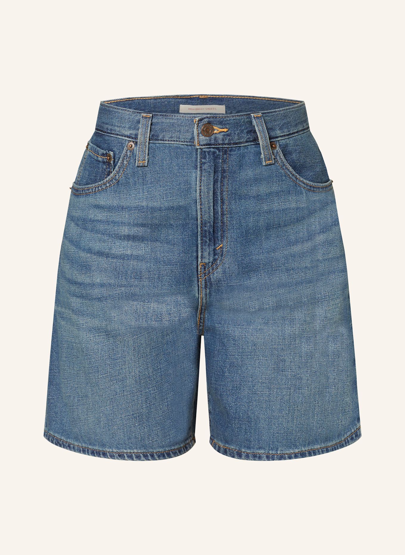 

Высокие мешковатые джинсовые шорты Levi'S, индиго