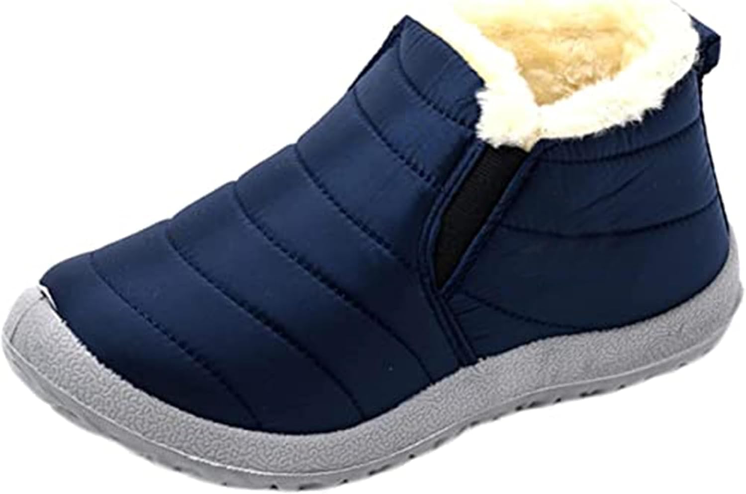 

Зимние мужские снежные ботинки Yiozoi для улицы и дома, легкие кожаные туфли, погружающиеся в теплые плюшевые ботинки до щиколотки, синий