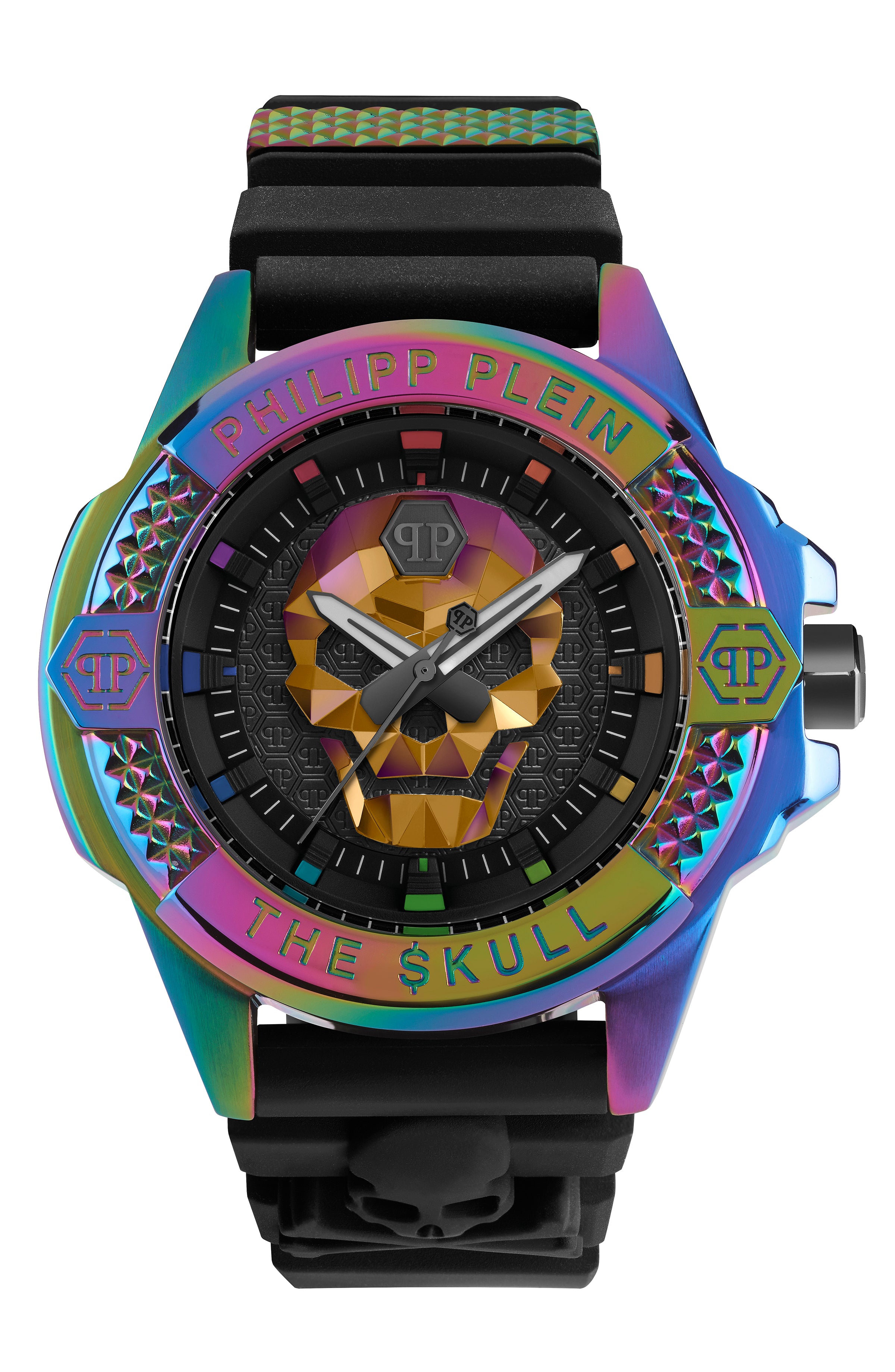 

Силиконовые часы $kull Rainbow PHILIPP PLEIN, цвет black/ip rainbow/black