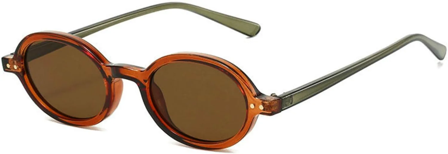 

Солнцезащитные очки Willochra Retro Small Oval для женщин и мужчин с заклепками, модные очки в стиле панк с градиентным переходом, защита от УФ-излучения UV400, C8