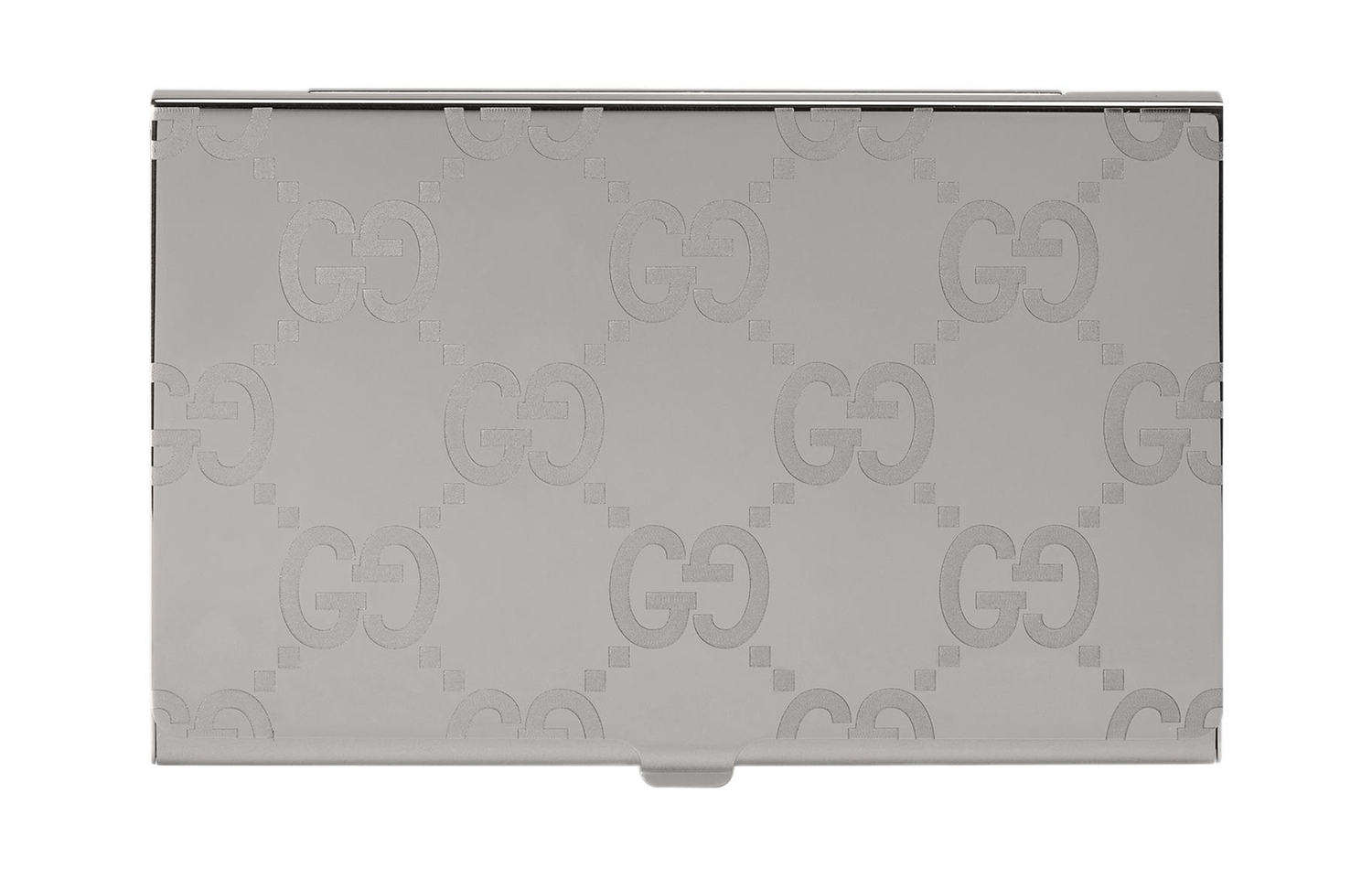 

Кардхолдер Palladium Tone Metal мужской серебристый GUCCI