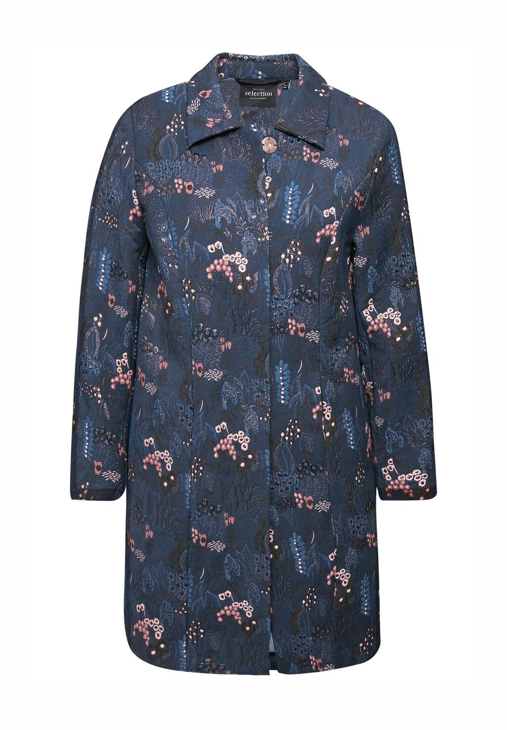 

Короткое пальто FLORAL Ulla Popken, темно-синий