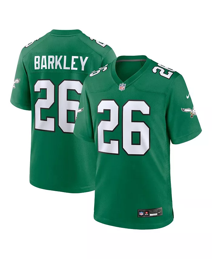 

Мужская альтернативная игровая футболка Saquon Barkley Philadelphia Eagles Nike, зеленый